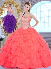 Beautiful Ball Gown Beading and Ruffles Quinceanera Gowns