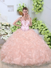 Beautiful Ball Gown Quinceanera Gowns with Beading and Pick Ups
