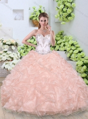 Beautiful Ball Gown Quinceanera Gowns with Beading and Pick Ups