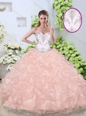 Beautiful Ball Gown Quinceanera Gowns with Beading and Pick Ups
