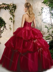 Beautiful Ball Gown Sweet 16 Gowns with Beading and Pick Ups
