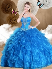 Beautiful Ball Gown Sweetheart Quinceanera Dresses with Beading and Ruffles