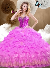 Best Ball Gown Sweet 16 Dresses with Beading and Pick Ups