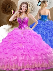Best Ball Gown Sweet 16 Dresses with Beading and Pick Ups