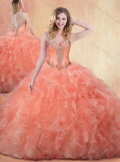 Best Straps Ball Gown Quinceanera Dresses with Ruffles and Appliques
