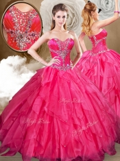 Best Sweetheart Ball Gown Sweet 16 Dresses with Beading and Ruffles