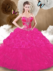 Best Sweetheart Fuchsia Sweet 16 Gowns with Pick Ups