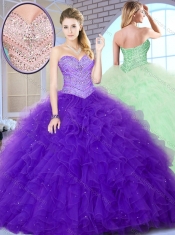 Brand New Style Ball Gown Sweet 16 Gowns with Beading and Ruffles