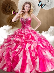 Discount Beading and Ruffles Sweet 16 Dresses in Multi Color