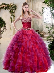 Elegant A Line Sweetheart Beading and Ruffles Sweet 16 Dresses