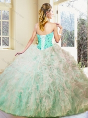Exquisite Multi Color Sweet 16 Dresses with Beading and Ruffles