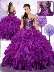 Fashionable Ball Gown Sweet 16 Dresses with Ruffles and Sequins
