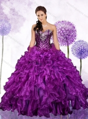 Fashionable Ball Gown Sweet 16 Dresses with Ruffles and Sequins