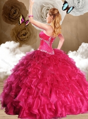 Fashionable Sweetheart Sweet 16 Dresses with Beading and Ruffles