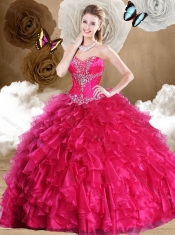 Fashionable Sweetheart Sweet 16 Dresses with Beading and Ruffles