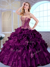 Gorgeous Ball Gown Sweetheart Ruffles and Appliques Quinceanera Gowns
