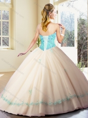 Inexpensive Sweetheart Beading and Appliques Quinceanera Gowns