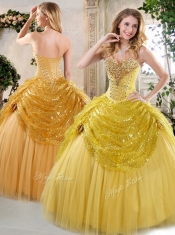 Latest Ball Gown Sweet 16 Dresses with Beading and Paillette for Fall