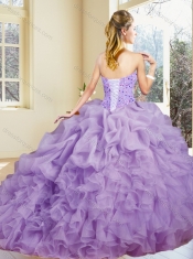 Lovely Ball Gown Rose Pink Quinceanera Dresses with Ruffles and Pick Ups