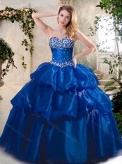 Lovely Ball Gown Sweet 16 Dresses with Beading and Pick Ups