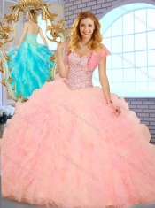 Lovely Ball Gown Sweetheart Quinceanera Dresses with Beading and Ruffles