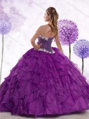 Low Price Ball Gown Sweetheart Quinceanera Gowns with Ruffles and Sequins