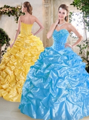Luxurious Sweetheart Quinceanera Dresses with Beading and Pick Ups for Spring