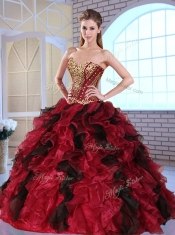 Most Popular Sweetheart Quinceanera Gowns with Appliques and Ruffles