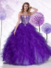 Most Popular Sweetheart Quinceanera Gowns with Beading and Ruffles