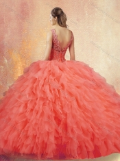 New Arrivals V Neck Sweet 16 Dresses with Ruffles and Appliques