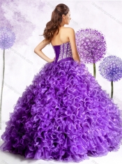 New Style Sweetheart Quinceanera Gowns with Beading and Ruffles