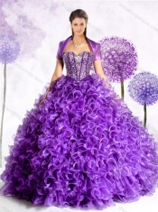 New Style Sweetheart Quinceanera Gowns with Beading and Ruffles