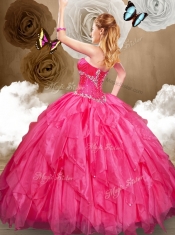 Perfect Ball Gown Sweet 16 Gowns with Beading and Ruffles