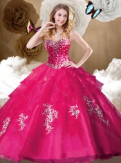 Popular Beading Quinceanera Gowns with Appliques for 2016