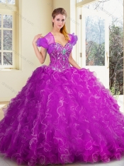 Pretty Ball Gown Quinceanera Dresses with Ruffles for Fall