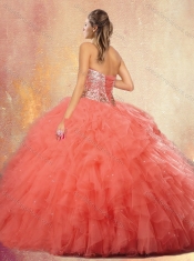 Pretty Ball Gown Sweet 16 Dresses with Beading and Ruffles