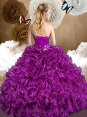 Pretty Ball Gown Sweet 16 Dresses with Beading and Ruffles