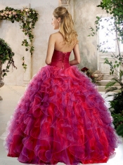 Simple A Line Sweetheart Quinceanera Gowns with Beading and Ruffles