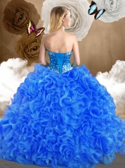 Super Hot Sweetheart Hot Pink Quinceanera Gowns with Ruffles