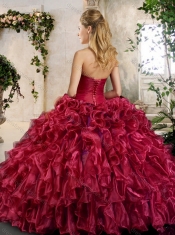 Super Hot Sweetheart Purple Quinceanera Dresses with Beading and Ruffles