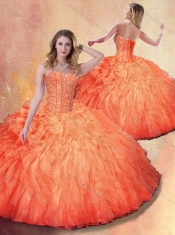 Wonderful Ball Gown Beading and Ruffles Sweet 16 Dresses