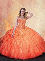 Wonderful Ball Gown Beading and Ruffles Sweet 16 Dresses