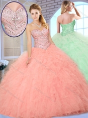 Wonderful Ball Gown Quinceanera Dresses with Beading and Ruffles