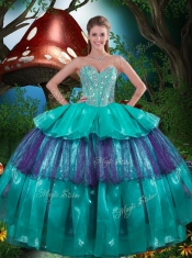 Beautiful Detachable Quinceanera Dresses with Beading and Ruffled Layers for Spring