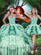 Beautiful Detachable Sweet 16 Dresses with Beading and Ruffles