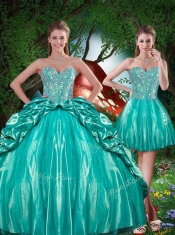 Summer Pretty Sweetheart Beading Detachable Quinceanera Dresses