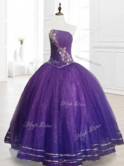Beautiful Ball Gown Strapless Organza Quinceanera Dresses with Beading