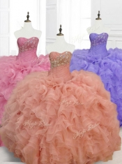 Beautiful  Ball Gown Sweetheart Quinceanera Dresses with Beading