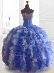 Beautiful Beading and Ruffles Multi Color Quinceanera Dresses