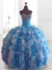 Beautiful  Beading and Ruffles Quinceanera Dresses in Multi Color